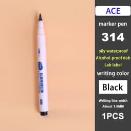 ACE 304 314 324T Dual Tip Quick Dry Oil Based Marker Pen for Lab Hospital Use Resistant to 75% Alcohol Professional Marking Tool