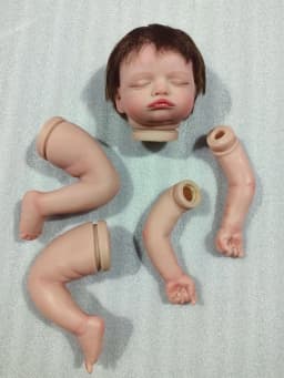 NPK 18inch Rosalie Reborn Doll Kit - Lifelike Sleeping Baby Unfinished Doll Parts DIY Kit for Baby Toy Creation