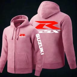 2025 Spring and Autumn Suzuki RGSX Logo Super Motorcycle Hoodie Jacket Commuter Men's Hooded Zipper Hoodie 