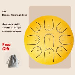Rain Drum 3/4/6 Inch 6/8/9 Notes Waterproof Mini Chakra Drum Meditation Rain Chime Ideal for Yoga Meditation Prenatal Education