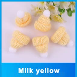10-50Pcs Mini Knitting Hats Christmas DIY Craft Knitting Doll Hats Mini Wool Hat for Christmas Tree Ornaments DIY Hair Accessory
