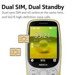 Nokia 3210 4G Feature Phone Bluetooth 5.0 FM Radio Dual SIM 2.4" Type-C Port 1450mAh Bettery Push-button Mobile Phone New