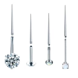 Stainless Steel Perforation Auxiliary Guide Rod Internal and External Thread Rod Puncture Tattoo Belly Button Nail Rod