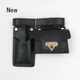 2 Piece Women's Belt Bag Luxury Designer Tactical Waist Bags Female Leather Flap Fanny Pack Shoulder Crossbody Chest Bag Purse