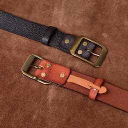 3.8CM Pure Cowhide High Quality Genuine Leather Belts for Men Brand Strap Male Brass Buckle Fancy Vintage Jeans Cowboy Cintos