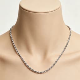 2026 New 925 Silver Classic Eternal Lucky Wreath Women's Logo Rope Chain Necklace Display Tool DIY Exquisite Charm Jewelry