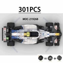 F1 Racing Car Building Blocks 8-Grid Racing Champion Vehicle (With Stickers) Children's Birthday Gift Christmas Toy Gift
