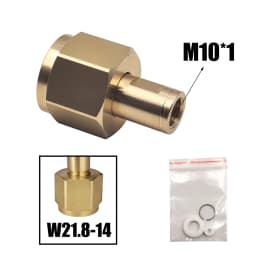 W21.8, G3/4, CGA320 Copper Connector Nut Washer Kit For CO2 High Pressure Air Tank Cylinder External Hose Adapter M10 Thread