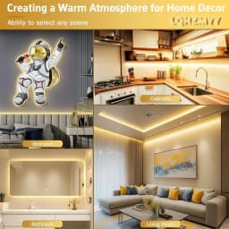 1M/2M/3M/4M/5M 1-Roll Dimmable Cob Neon Light, Low Voltage 5V USB Powered, Touch Sensor Switch, Touch Switch with Adjustable Light Brightness, White Light/Warm Light/Neutral Light, for Space-Themed Decor, Cabinet Tv Ceiling Lighting, Live Streaming Fill Light, Mirror Fill Light, Etc