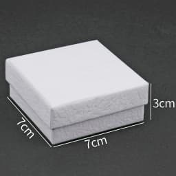 1pc Embossed Crafts White Box Fashion Paper Display Gift Boxes Engagement Ring For Earring Necklace Bracelet Packaging Container