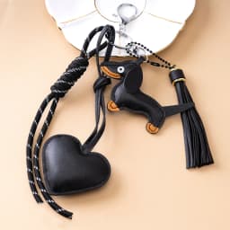 1PC Dachshund Keychain Bag Charm Mini Star PU Leather Creative Gift for Women Purse Car Hanging Chatm Accessories