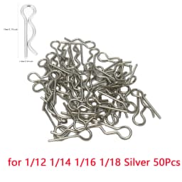 50Pcs 1/5 1/6 1/7 1/8 1/8 1/12 1/16 1/14 RC Cars Shell Body Clips Pins R Buckles Fixed for TRAXXAS SCX10 RC Car Parts