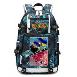 Dragon Ball Z Printed Student Backpack Large Capacity Casual Daypack for Kids Teenagers School Travel