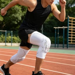 2-Pack Knee-Mounted Protective Gear, Breathable Mesh Polyester Blend Anti-Collision Compression Knee Sleeves with Upgraded Impact-Absorb Pads for Basketball, Running