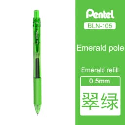 1 Pcs Pentel Gel Pen BLN105 Needle Tip Writing Smooth Quick Dry Color Ink 0.5mm Test Office Fountain Pen Japanese Stationery