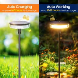 2PCS Solar Pathway Light Sway by Wind Solar Swaying Lights Bright 12H IP65 Waterproof for Outside Yard Path Patio Lawn Decor