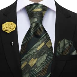 Peacock Blue Floral Print 2-Piece Tie & Pocket Square Set for Men Wedding Business Casual Stylish Accessories