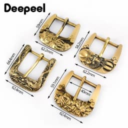 Deepeel 40mm Pure Copper Belt Buckles Head Solid Brass Pin Buckle for 38-39mm Belts Men Leather Craft Metal Jeans Accessories