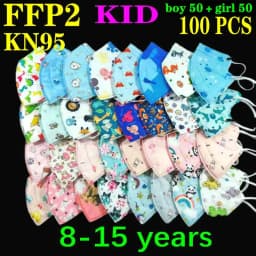 KN95 Kid Mask 3-8 8-15 Years Old 5 Layers Cartoons FFP2 Masque Boys Girls Children Mascarillas CE Face Mask FPP2 Protective
