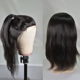 Mens Human Hair Durable Mono Lace Long Toupee For Men Hairpiece Replacement System 12inch Swiss Lace Front Men Wigs 8"x10" 17#