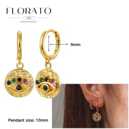 925 Sterling Silver ear needles Animal Butterfly/Elephant/Shell Pendant Hoop Earrings For Women Fashion Jewelry Accessories