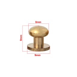10pcs Solid Brass Sam Browne Style ball Rivets Sam Brown Button Round Head Ball Post Studs Buckle DIY Leather Craft Accessories
