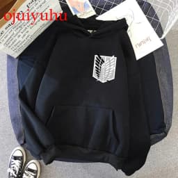 90s japanese Anime Attack on Titan Shingeki No Kyojin Graphic Hoodies Men Unisex Oversized Funny Cartoon Sweatshirt Hoody Male