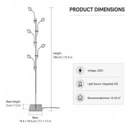 Luxury LED Projection Floor Lamp Nordic Rainbows Standing Lamps Art Bar Bedroom Bedside Floor Lights Home Decora Dropshipping