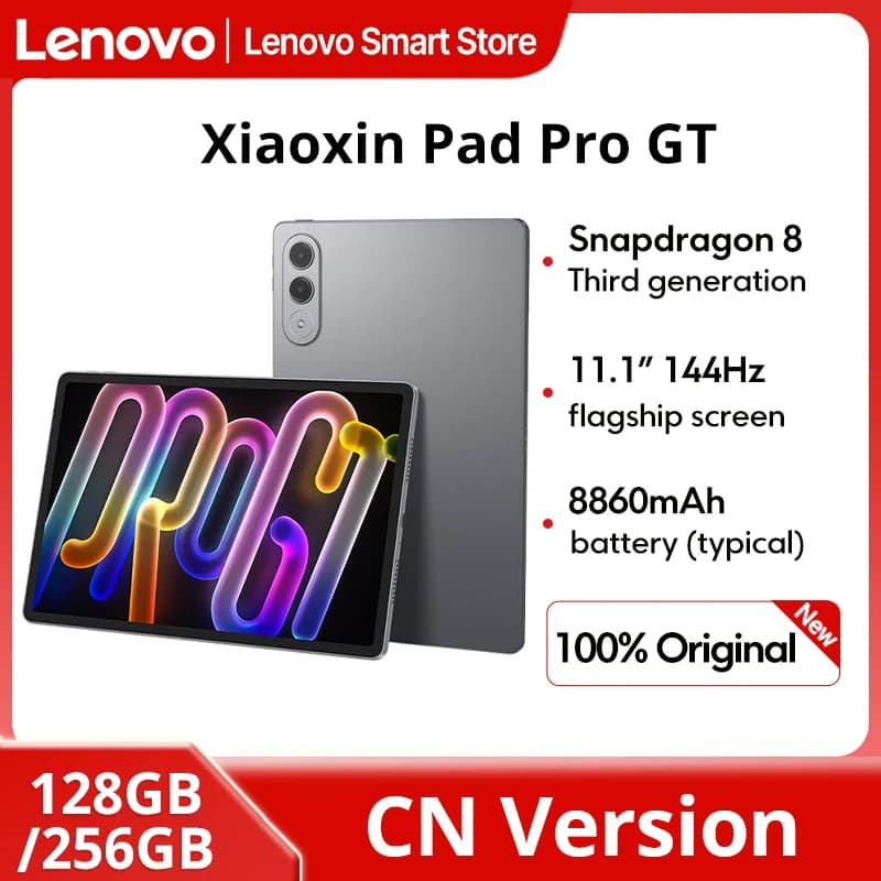 New Lenovo Xiaoxin Pad Pro GT Tablet Snapdragon 8 Gen 3 CN Version Original 11.1'' 3.2K LCD 144Hz Display 8860mAh Android Pad PC
