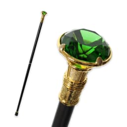 10 Colors Shiny Gold Crystal Gem Top Walking Cane Detachable Vintage Walking Stick Cosplay Party Prop for Men And Women