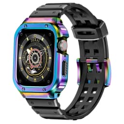 Stainless Steel case+silicone strap For Apple Watch Band 45mm 44mm 44 mm iwatch 4 5 SE 6 Cover bracelet apple watch serie 7 45mm