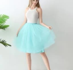 New Pink High-waisted Gauze Puffy Skirts Soft Yarn Fashion Tutu Short Skirt Women Dress