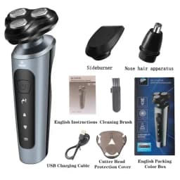 New 9D Electric Shaver for Men USB Car-mounted High-power Full-body Wash Beard Knife Four-in-one Rechargeable Razor