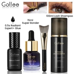 Gollee Glue for Eyelashes 0.5s Eyelash Extensions Professional Eyelash Adhesive Waterproof Lash Supplies for Salon Eyelash Glue