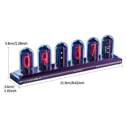 Nixie Tube RGB IPS Screen LED Retro Digital Clock Night Light,DIY Lamp Support Wi-Fi Time Calibration, APP Control, Weather Mode