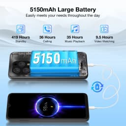DOOGEE N55 Plus Smartphone 20GB+128GB 6.56" HD+ Screen 5150mAh Battery 13MP+8MP Camera Widevine L1 Cell Phone