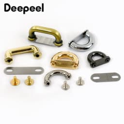 5/10Pcs Deepeel Metal Arch Bridge Bag Side Clip Buckle D Ring Screw Hook Handbag Strap Handle Connect Clasp Bags Accessories