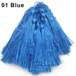 100Pcs Tassels 13cm Silky Floss Bookmark Tassels with Cord Loop Chinese Knot Tassel Fringe Jewelry Making DIY Craft Accessories