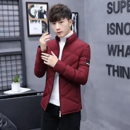 Autumn Winter Jacket Men Thicken Warm Cotton-padded Mens Jackets Slim Fit Stand Collar Youth Winter Jackets and Coats For Me