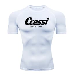 2026 Men Surf Sunscreen Diving Suit Rash Protection t-Shirt Swimsuit Tight Short-Sleeved Swimming Floating UV tee shirt homme