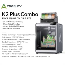 K2 Plus Combo & Creality K2 Combo & K2 Pro Combo Multicolor 3D Printer with 600mm/s Printing Speed,Next-Gen Direct Extruder