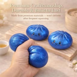 Glitter Dumpling Squeeze Box Soft Baozi Squeeze Toy For Role Play And Stress Relief With High Elasticity