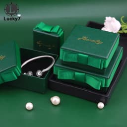 Jewelry Packaging Ring Necklace Bracelet Earrings Bowknot Ring Display Box Jewelry Storage Case Holder Showcase
