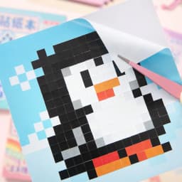 Mr Paper Pixel Sticker Book Student Educational Coloring Sticker Journal Cartoon Animal Stickers Creative Stationery Sticker Set