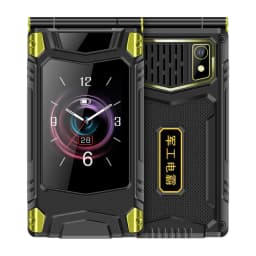 YeeMI M7+ 4G Rugged Feature Phone Big Button Full Band Flip Phone Dual SIM Dual Screen 6800mAh Big Battery Cellphone For Old Man