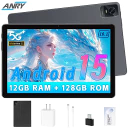 Android 15 Tablet, 2025 10.1inch Android Tablets with Keyboard, 12GB+128GB+1TB Expand, Support 18W Fast Charging 8-Core 6000mAh