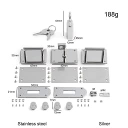 1/3/5Sets Big size High-Grade Solid stainless steel Lock Set For Classic Luxury Bags Padlock with Keys Replacement Accessories