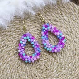 INKDEW Small Earrings National Flag Colors Water Drop Earrings for Women Handmade Beads Crystal Earrings Gift Jewelry EA124