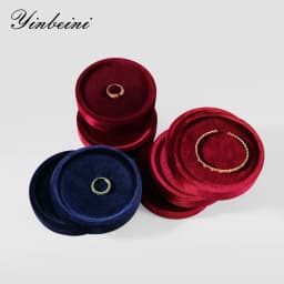 Yinbeini Premium Velvet Bracelet Display Tray Ring Bangle Placement Tray Jewelry Storage Tray TB004