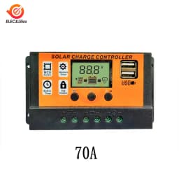 100A Solar Charge Controller Solar Panel Controller 12V/24V Adjustable LCD Display Solar Panel Battery Regulator With USB Port